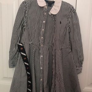 Girls Pinstriped Dress